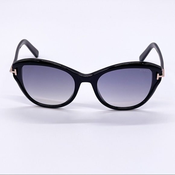 NEW TOM FORD LEIGH TF850 01B SUNGLASSES TOM FORD FT0850 BLACK WOMEN’S EYEWEAR - Picture 2 of 10